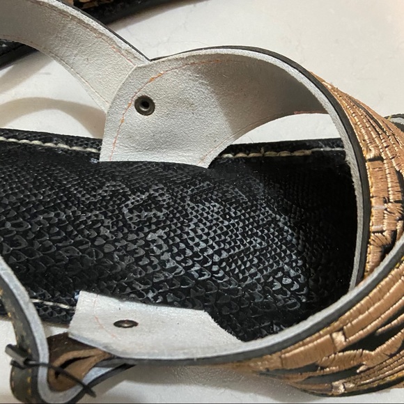 Mexican Huaraches Piteado Sandals Cross Strap Leather Handcrafted Hippie Boho - Picture 2 of 6